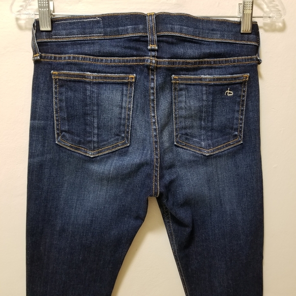 Rag & Bone Jeans Capri Distressed Dark Shredded 25 - Picture 9 of 13